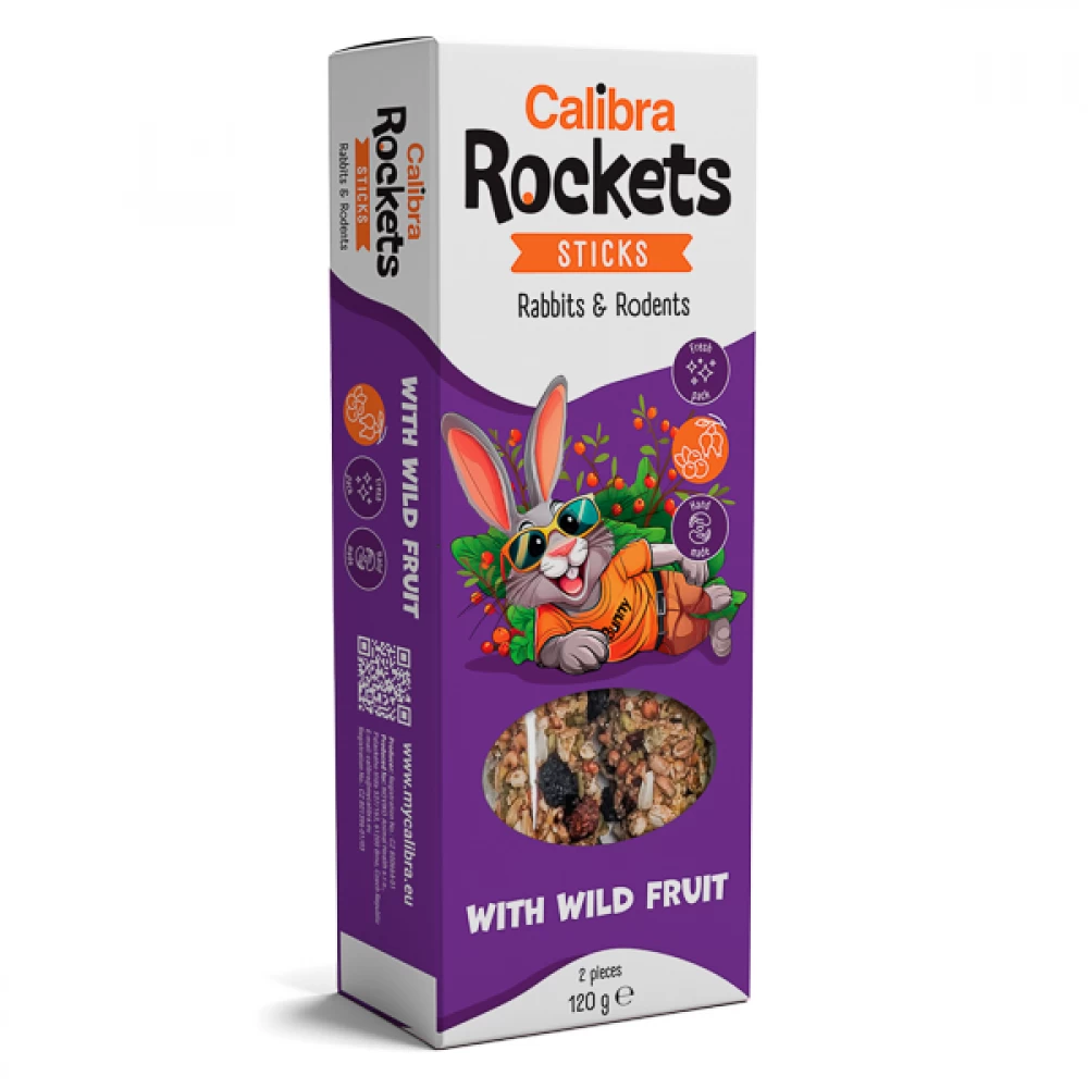 CALIBRA ROCKETS STICKS FRUCTE DE PADURE IEPURI SI ROZATOARE 2BUC 120GR