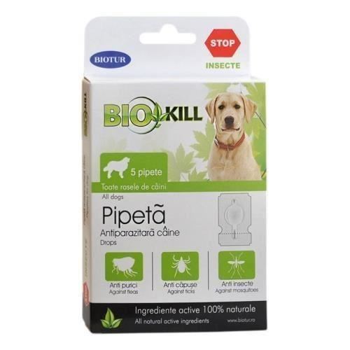 PIPETA ANTIPARAZITARA CAINE BIOKILL 5 PIPETE