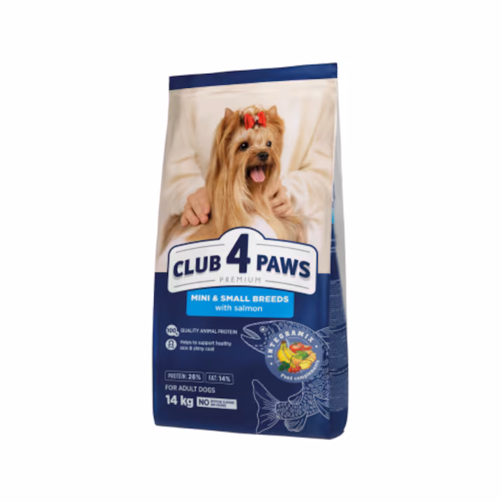 HRANA CAINE CLUB4PAWS ADULT MINI AND SMALL SOMON 14KG