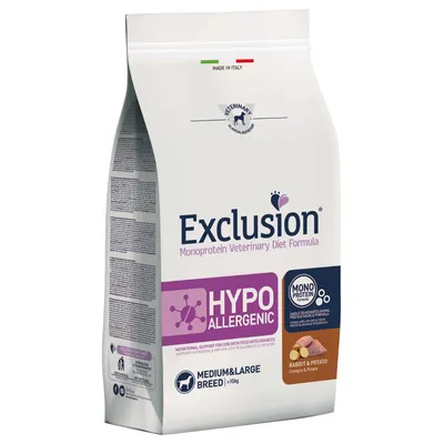 EXCLUSION HYPOALLERGENIC RABBIT & POTATO MEDIUM l CONF. 12KG