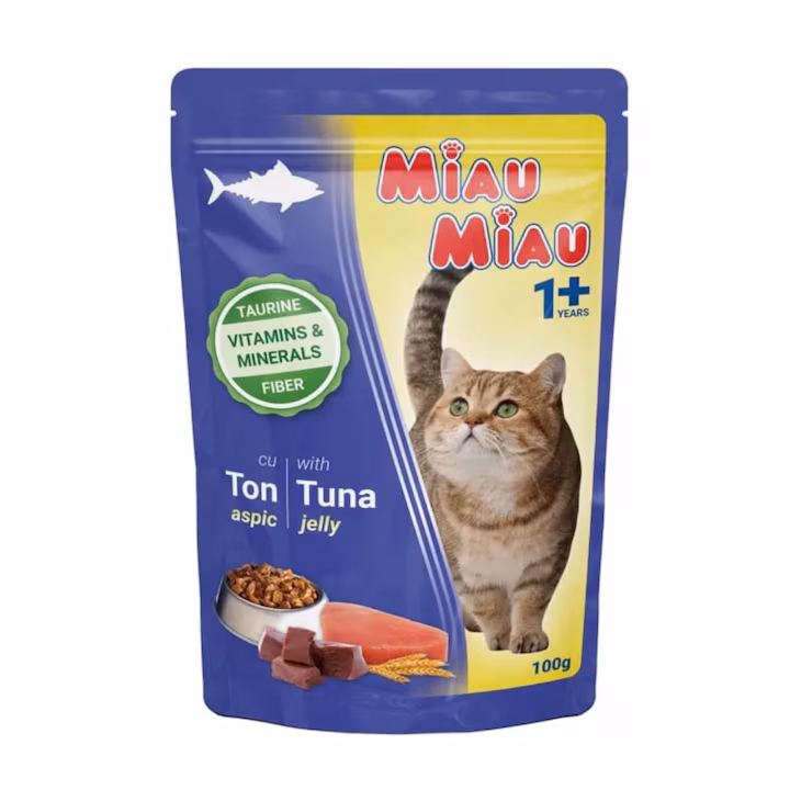 MIAU MIAU CU TON IN ASPIC, PLIC 100G