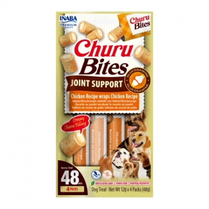 RECOMPENSA CAINE CHURU DOG BITES JOINT SUPPORT PUI CU SOMON 4X12GR