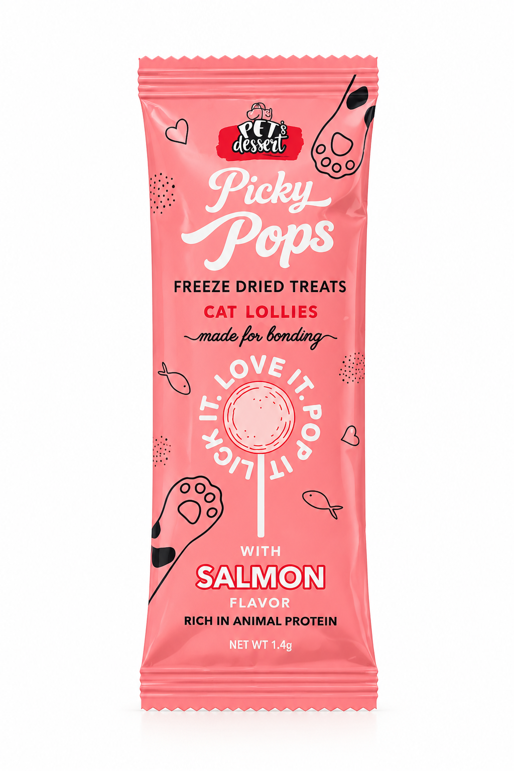 RECOMPENSA PISICA PET'S DESSERT PICKY POPS SOMON 1,4GR
