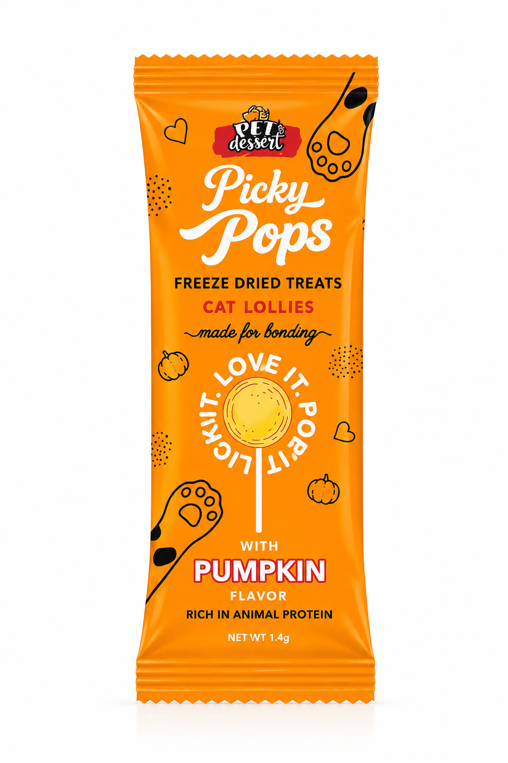 RECOMPENSA PISICA PET'S DESSERT PICKY POPS DOVLEAC 1,4GR