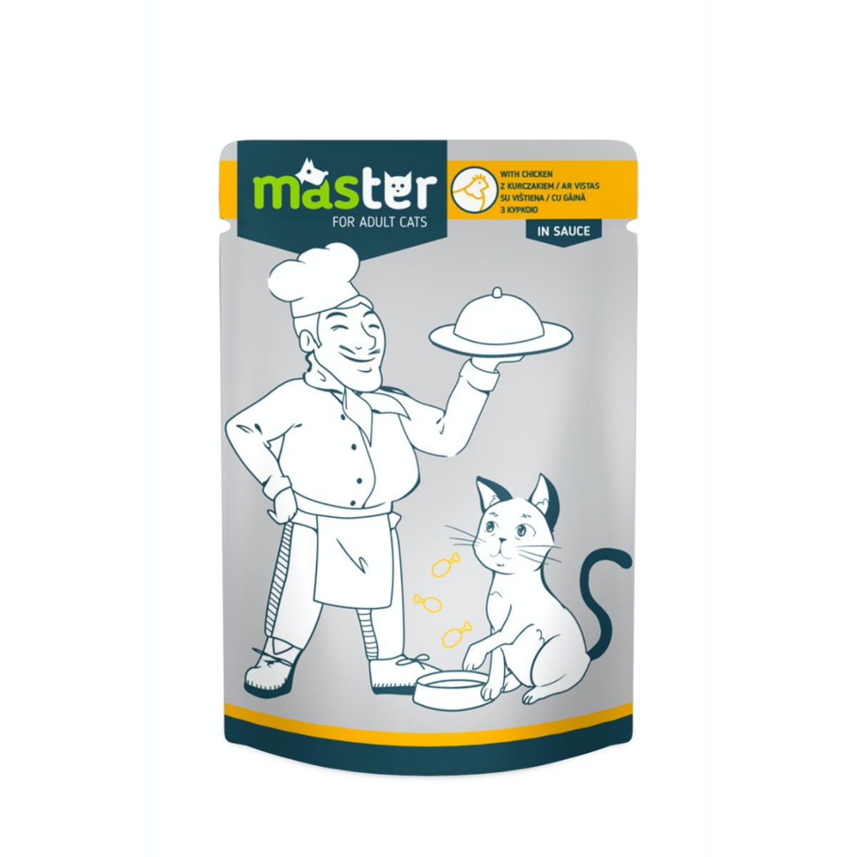 PLIC PISICA MASTER ADULT CAT GAINA IN SOS 80GR
