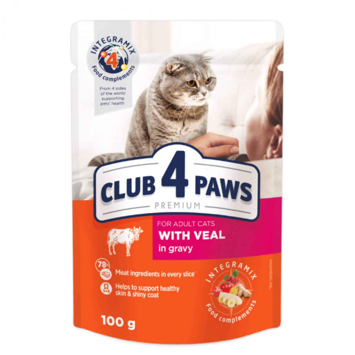 PLIC PISICA CLUB4PAWS ADULT VITA IN SOS 85GR 