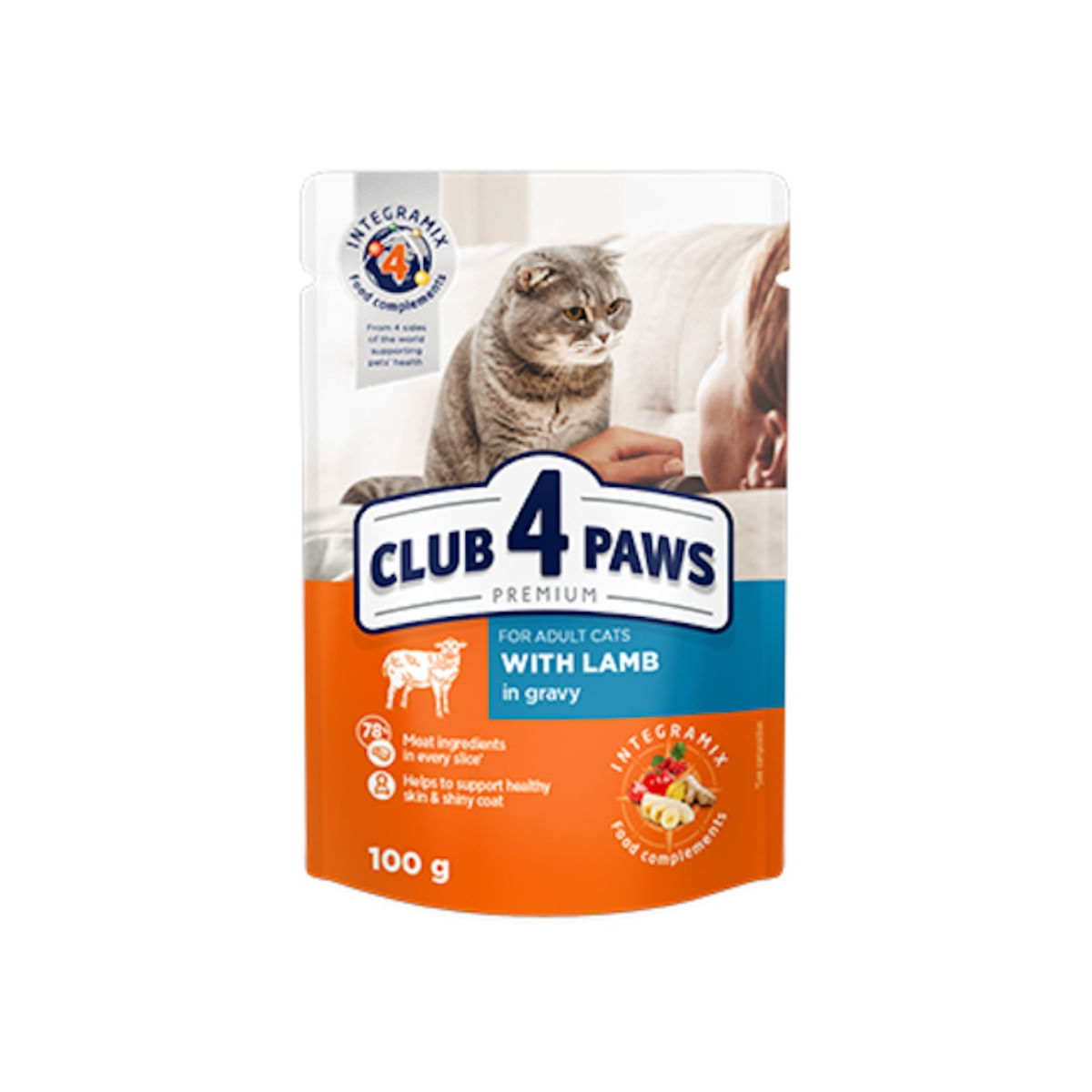 PLIC PISICA CLUB4PAWS ADULT MIEL IN SOS 100GR