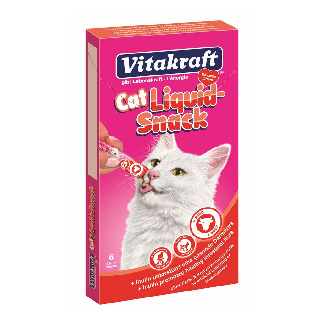 VITAKRAFT SNACK LICHID VITA + IARBA PISICI 6X15GR