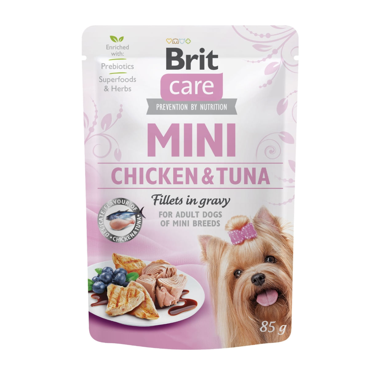 PLIC CAINE BRIT CARE MINI PUI SI TON FILLETS IN GRAVY 85 G