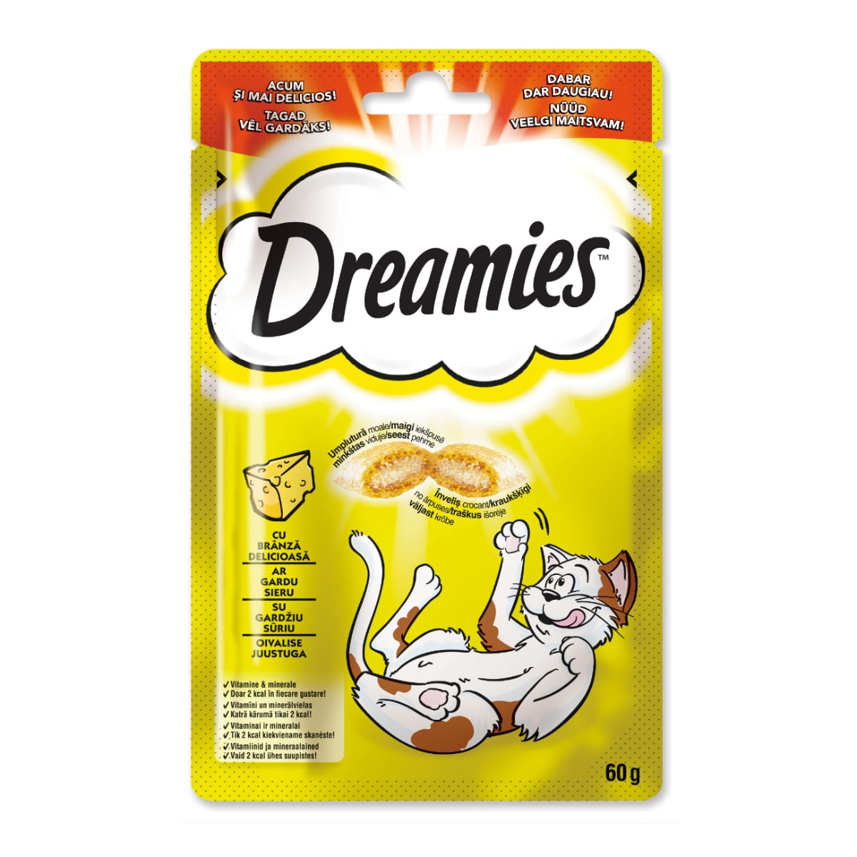 RECOMPENSA PISICA DREAMIES CU BRANZA 60GR