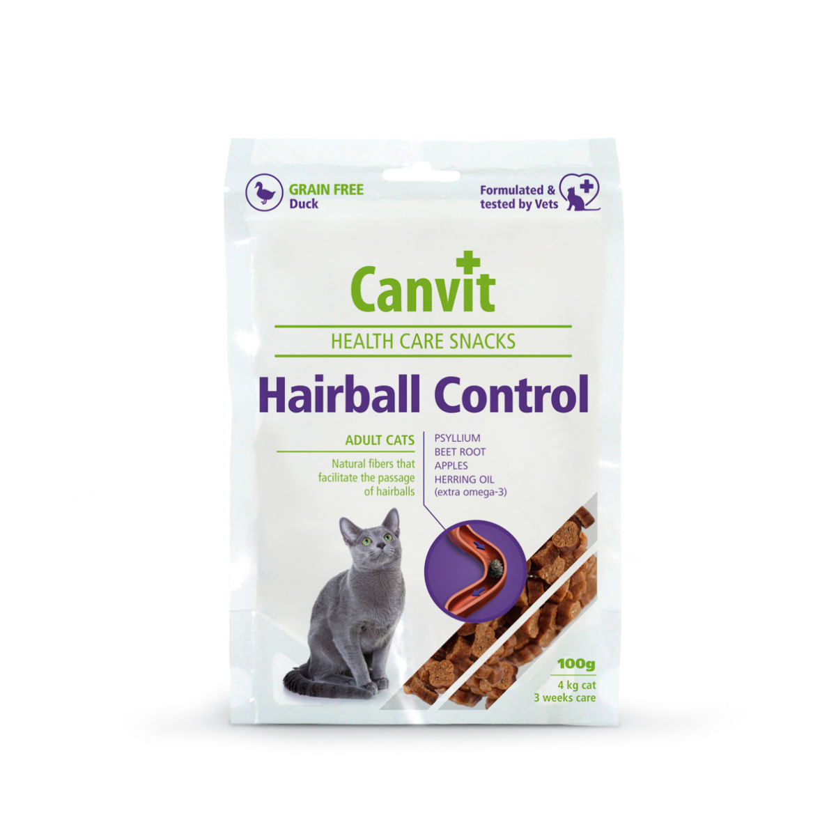 RECOMPENSA PISICA CANVIT CAT SNACK HAIRBALL 100G