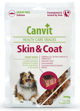 RECOMPENSA CAINE CANVIT DOG SNACK SKIN&COAT 200G