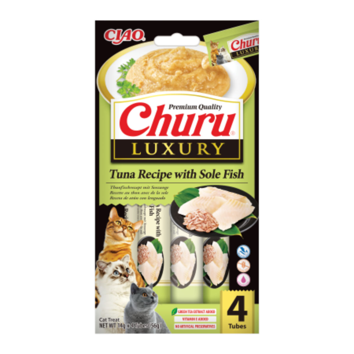 RECOMPENSA PISICA CIAO CHURU LUXURY TON CU PESTE 4X14 GR
