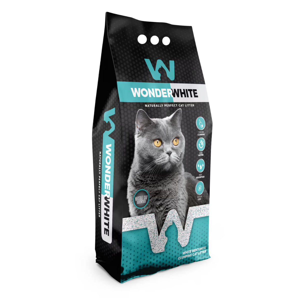 NISIP PISICA WONDER WHITE ALB  Sapun de Marcila 5KG