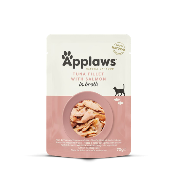 PLIC PISICA APPLAWS TON CU SOMON IN JELLY 70GR