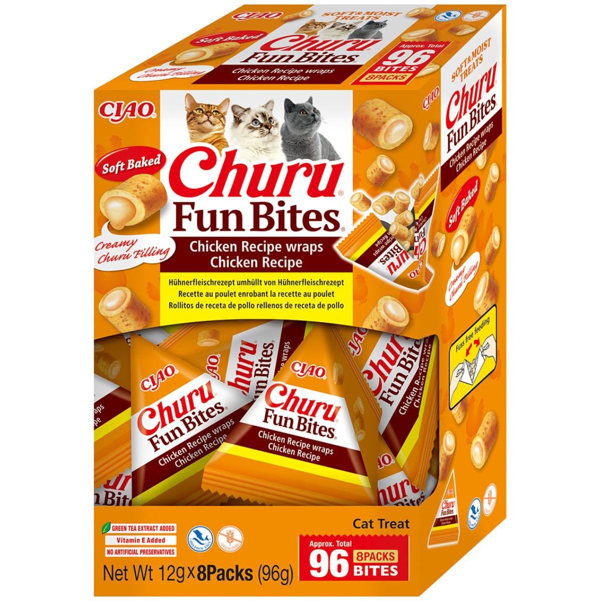 RECOMPENSA PISICA CIAO CHURU FUN BITES CHICKEN 12GR