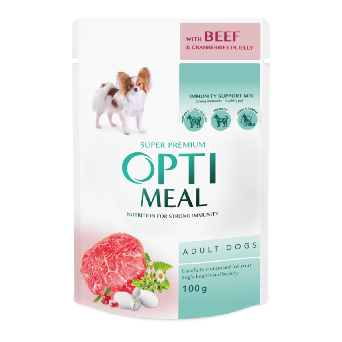 PLIC CAINE OPTIMEAL  ADULTI VITA SI AFINE IN JELEU 100GR
