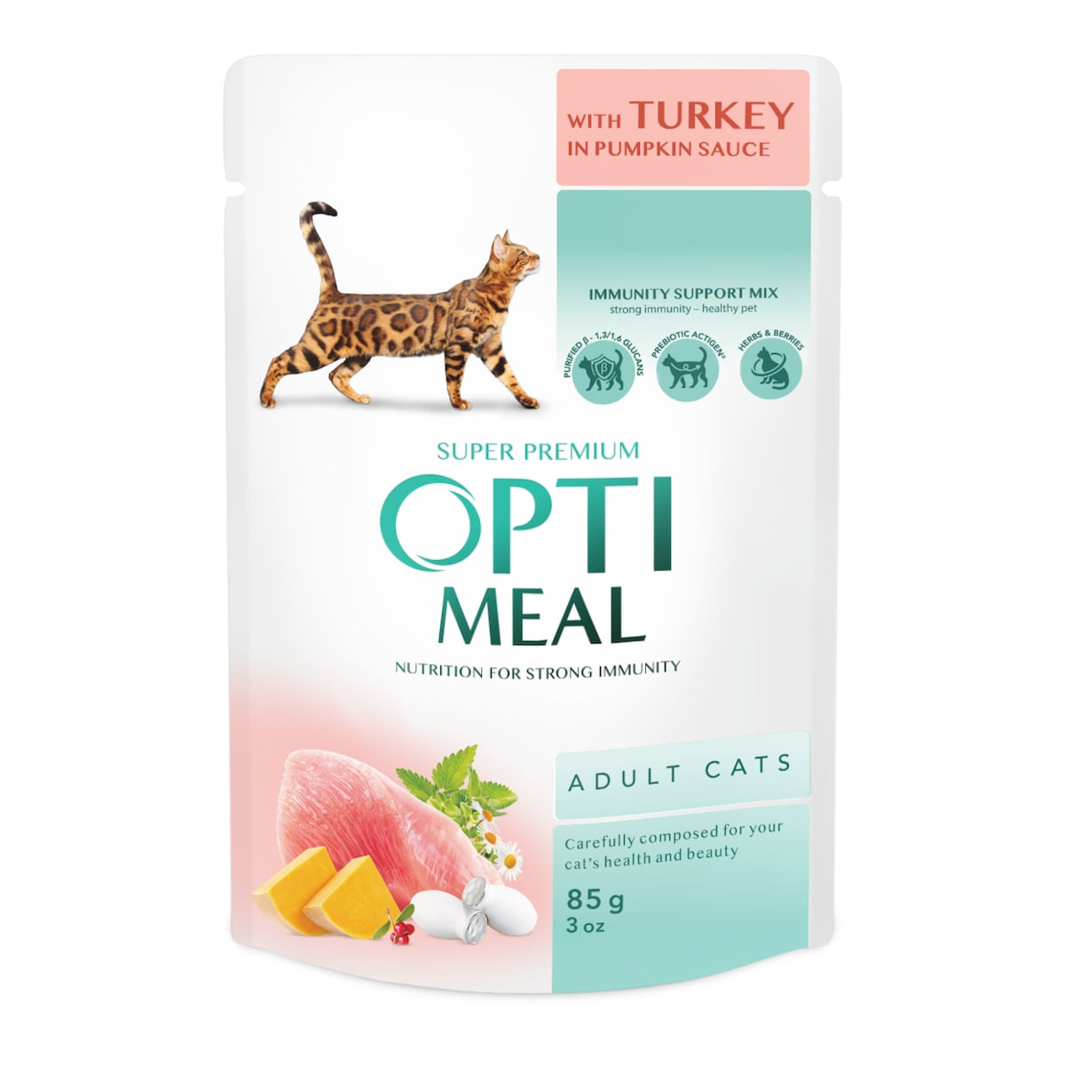 PLIC PISICA OPTIMEAL CURCAN IN SOS DOVLEAC 85GR