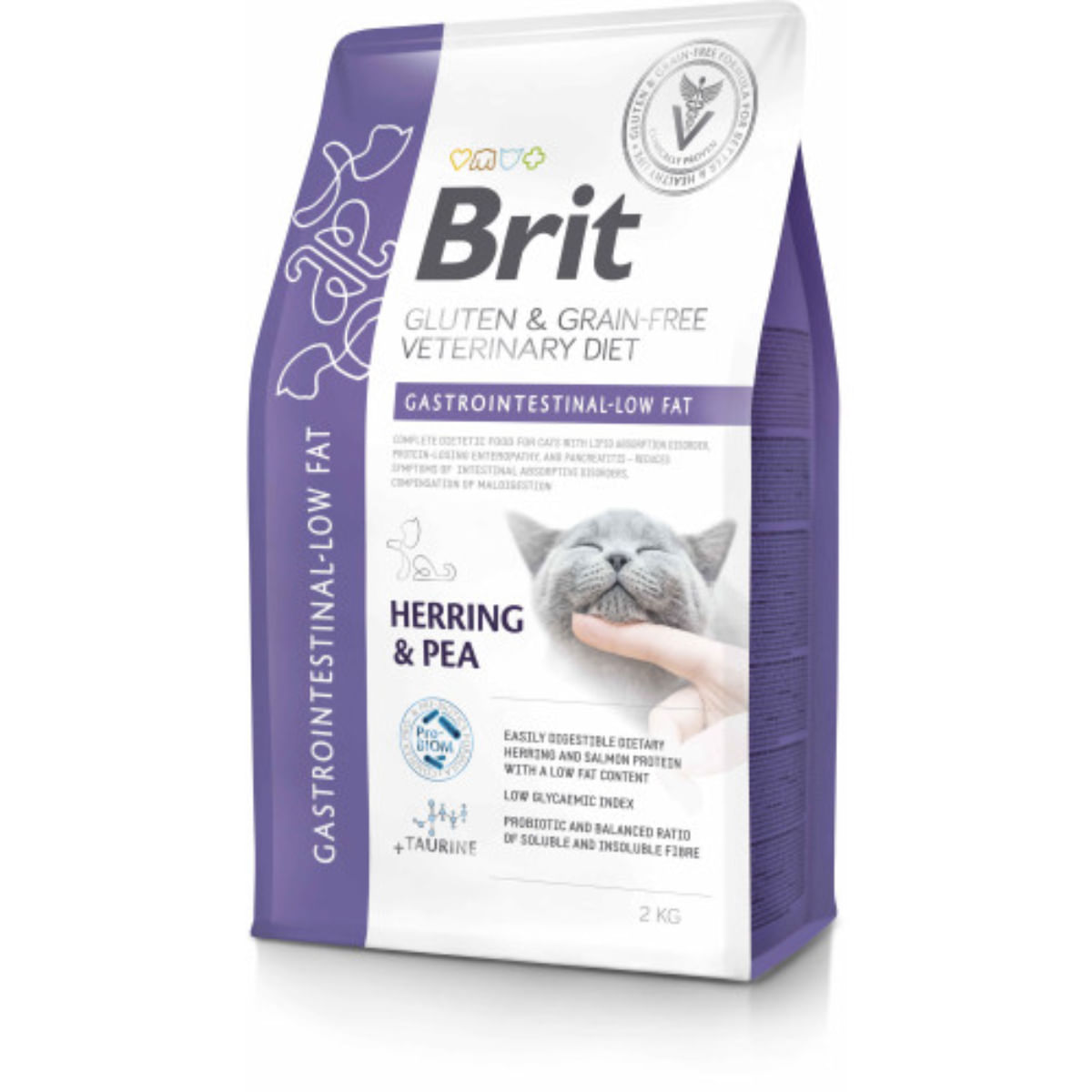 HRANA USCATA PISICA BRIT GASTROINTESTINAL-LOW FAT 2KG