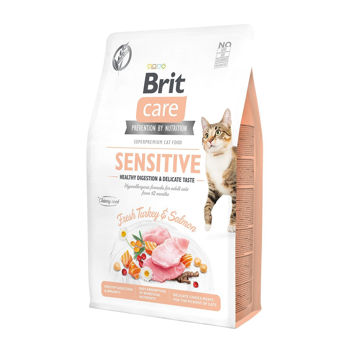 BRIT CARE CAT GF SENSITIVE HEALTHY DIGESTION & DELICATE TASTE 400G