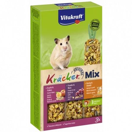 VITAKRAFT BATON HAMSTERI TRIO MIX MIERE/NUCI/FRUCTE 3 BUC