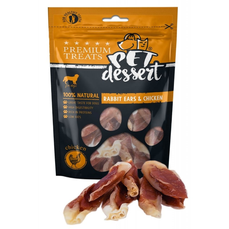RECOMPENSA CAINE PET'S DESSERT URECHI IEPURE SI PUI 80GR