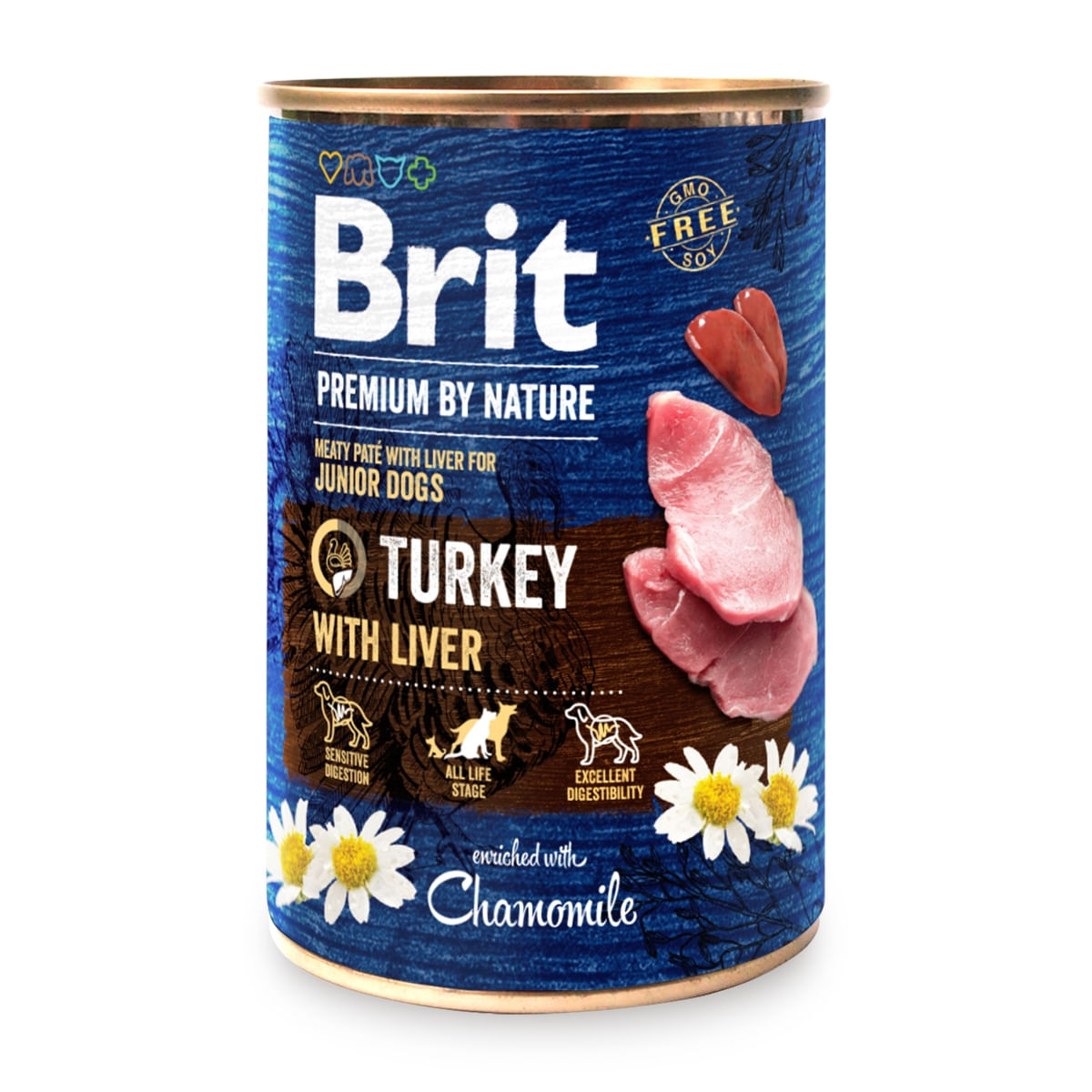 CONSERVA CAINE BRIT PREMIUM BY NATURE TURKEY WITH LIVER 400G