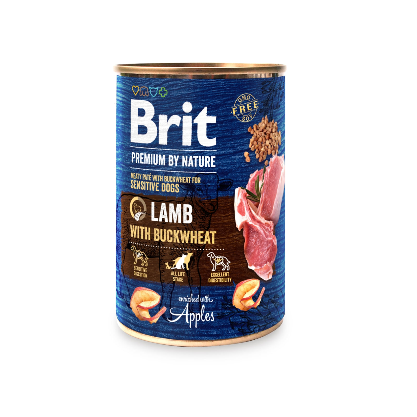 CONSERVA CAINE BRIT PREMIUM BY NATURE LAMB WITH BUCKWHEAT 400G