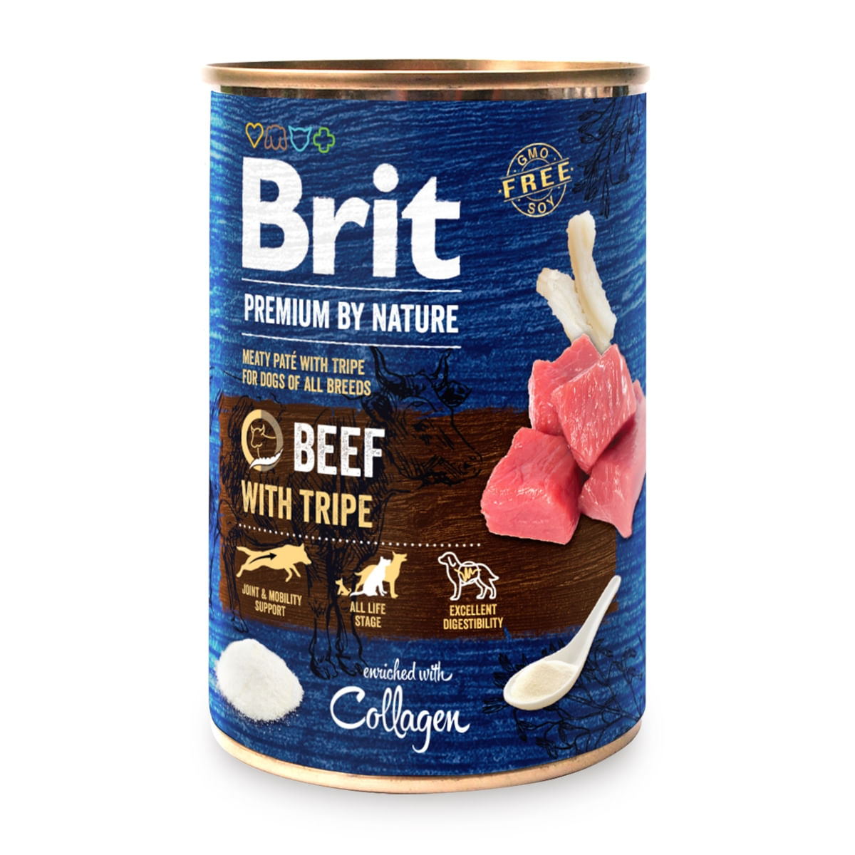 CONSERVA CAINE BRIT PREMIUM BY NATURE BEEF WITH TRIPES 400G