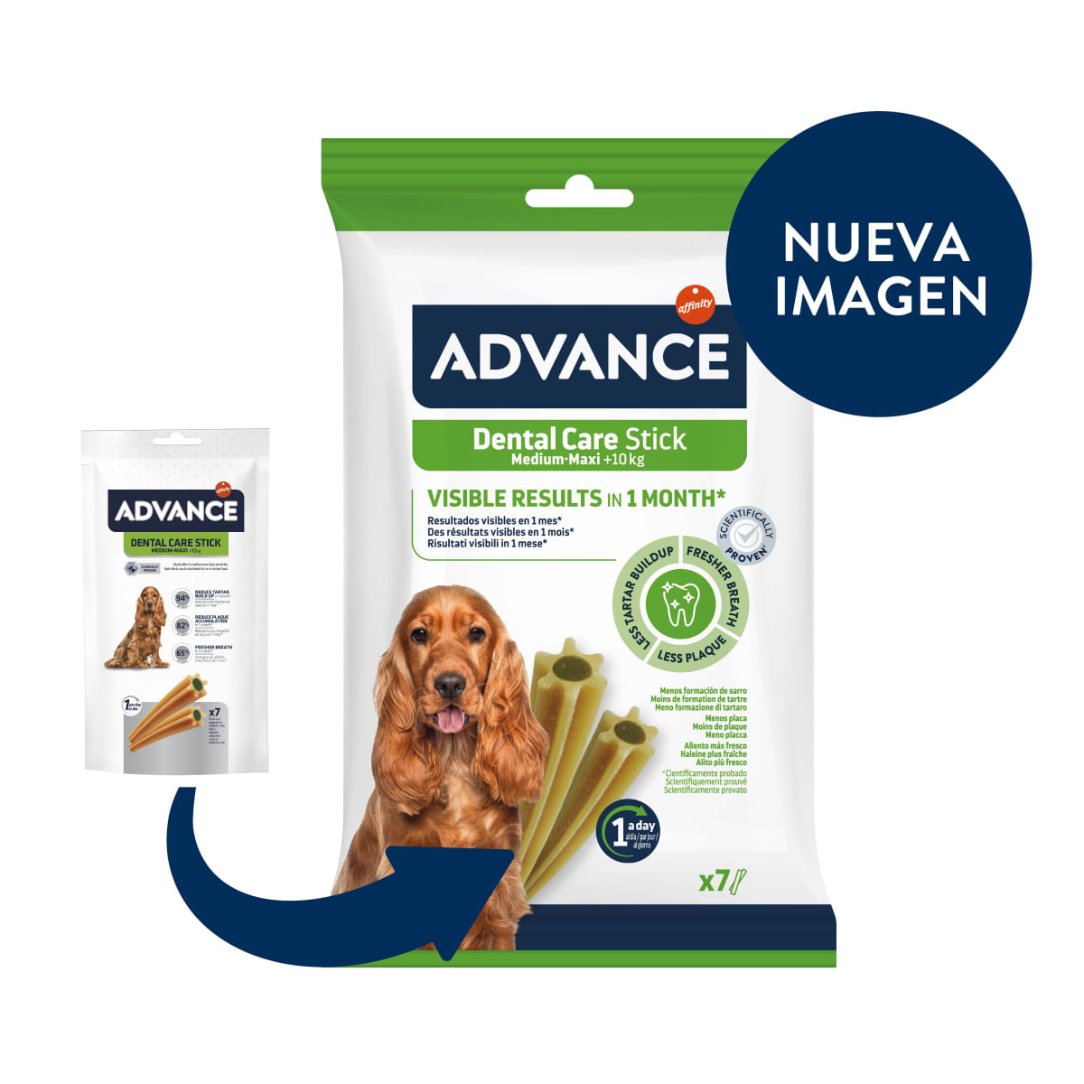 ADVANCE DENTAL CARE STICK MEDIUM MAXI 180GR