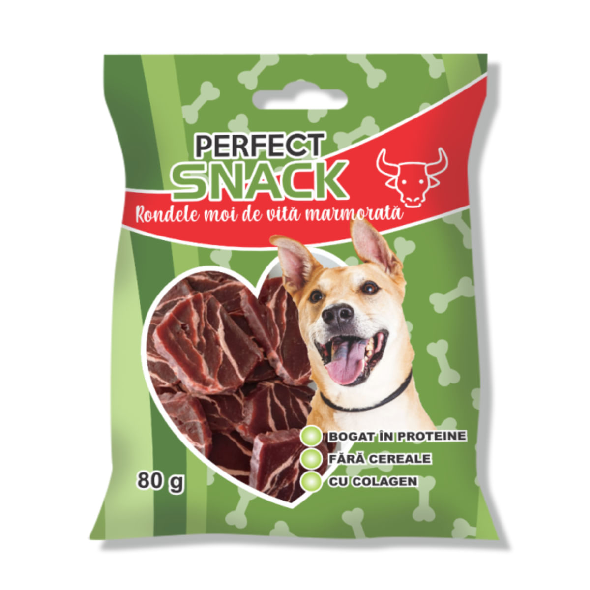 RECOMPENSA CAINE PERFECT SNACK RONDELE MOI DE VITA MARMORATA 80GR