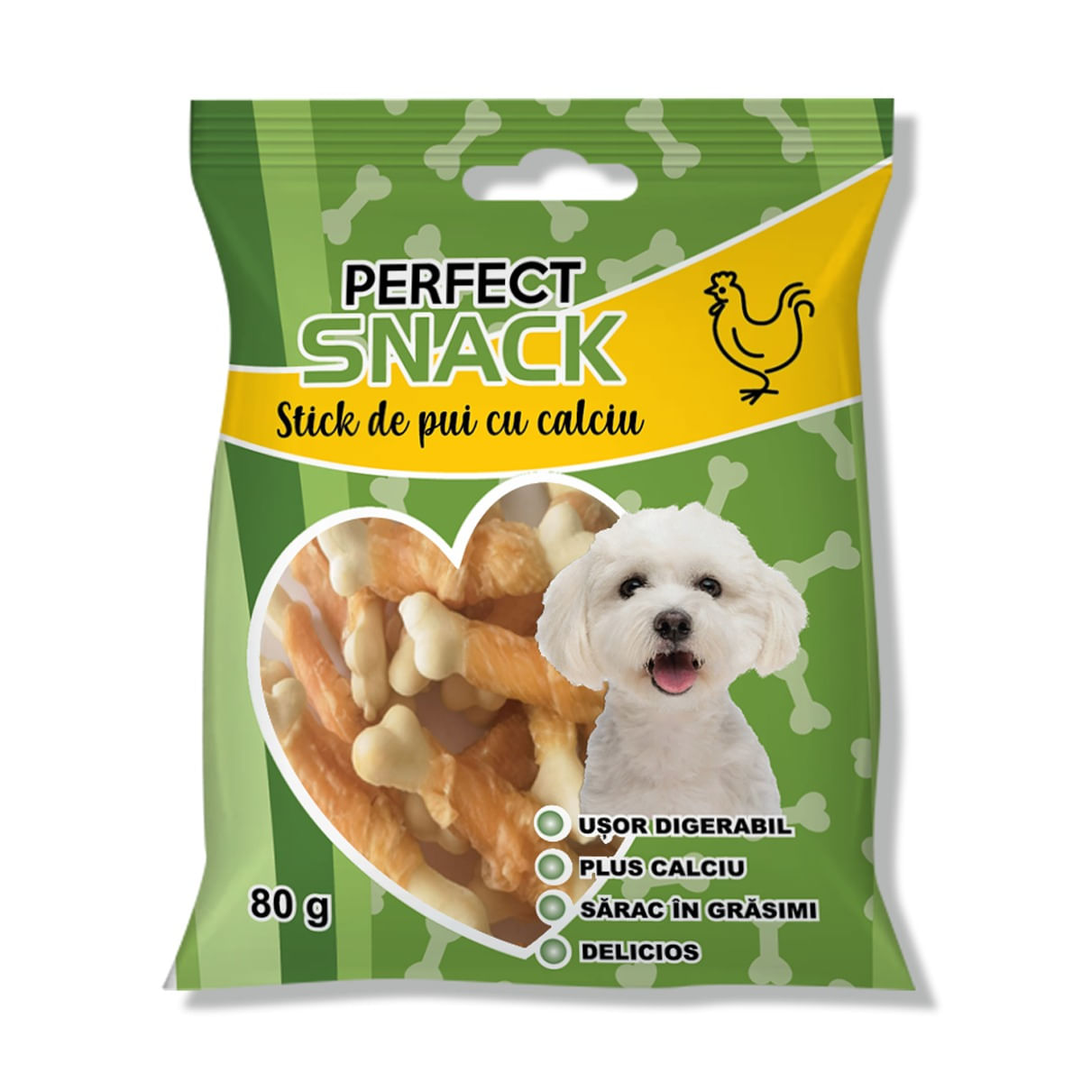 RECOMPENSA CAINE PERFECT SNACK STICK DIN PUI CU CALCIU 80GR