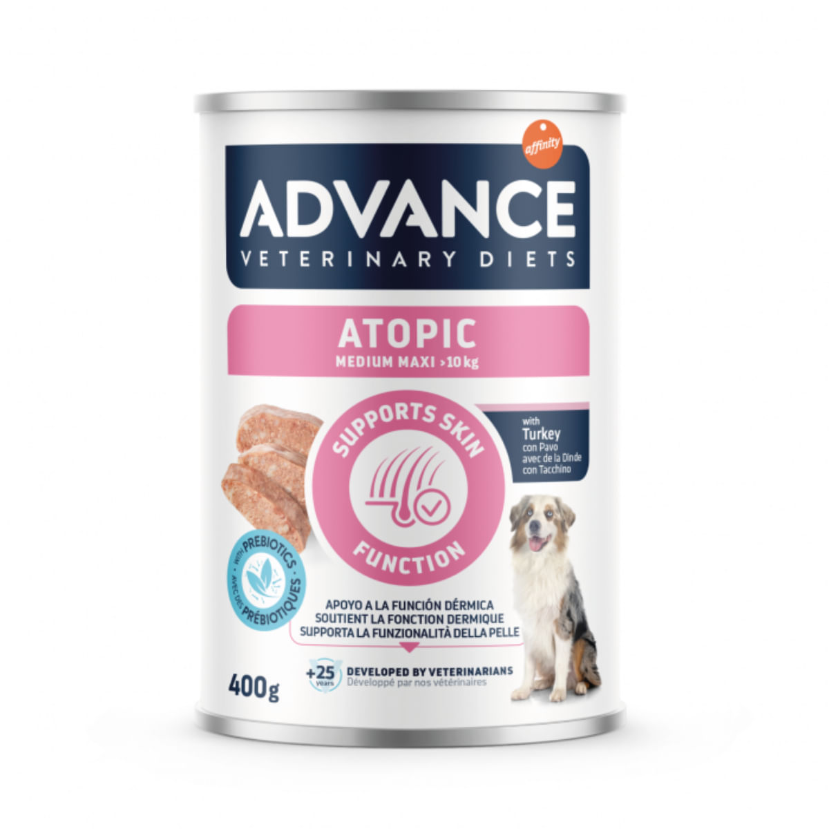 CONSERVA CAINE ADVANCE VETERINARY DIETS ATOPIC MEDIUM MAXI 400GR