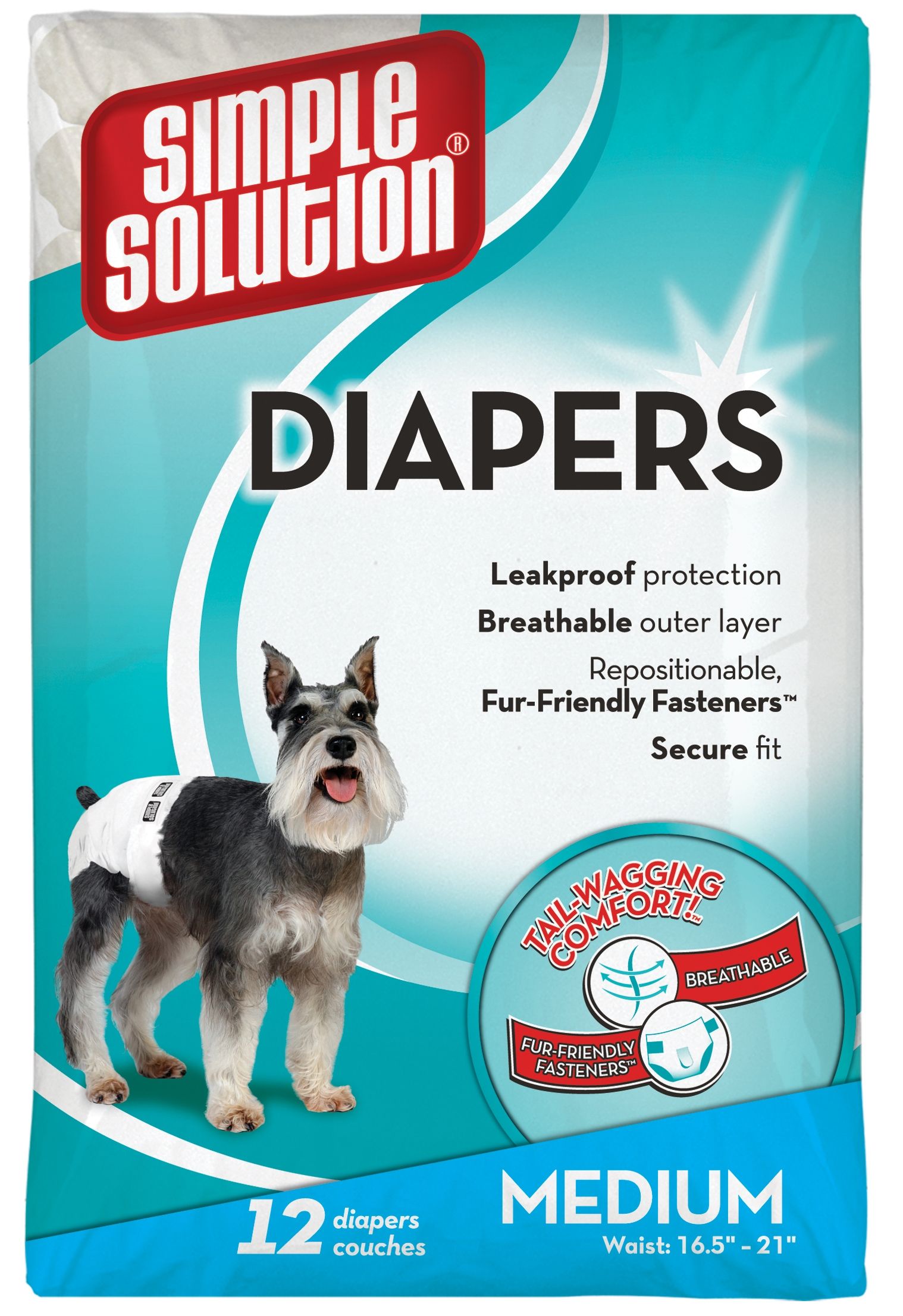 PAMPERS CAINE ADULT MASCUL MEDIUM SIMPLE SOLUTION 12BUC 
