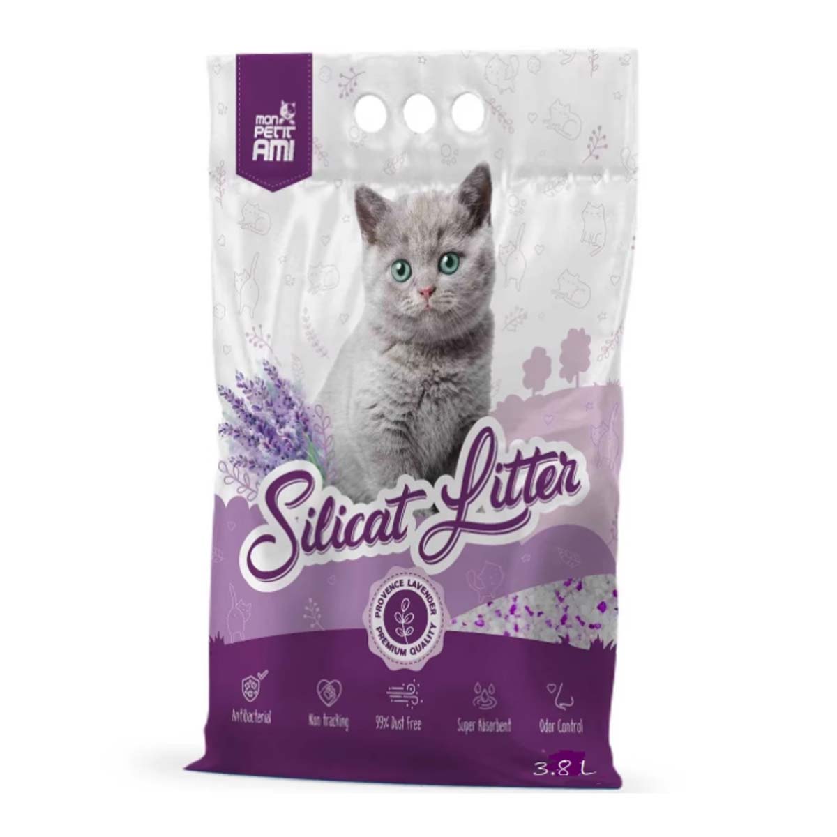 SILICAT LITTER LAVANDA MON PETIT AMI 15L