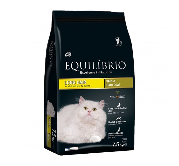 HRANA PISICA EQUILIBRIO ADULT LONG HAIR SKIN AND HAIR COAT 7.5KG