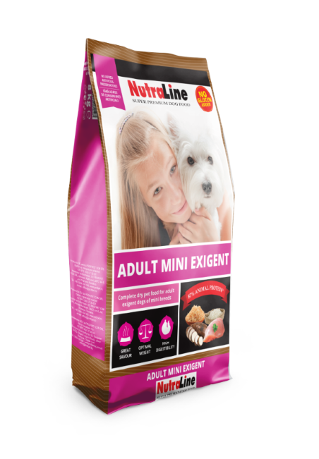 HRANA CAINE NUTRALINE ADULT MINI EXIGENT 8KG