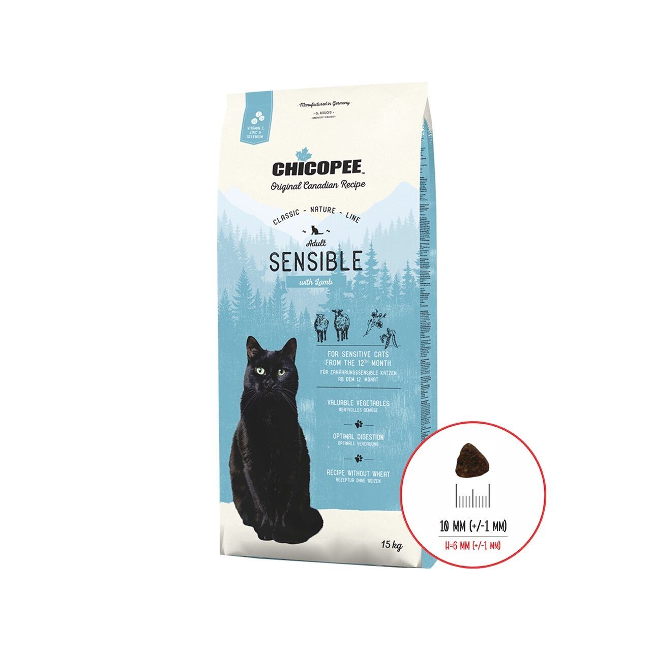 HRANA PISICA CHICOPEE ADULT SENSIBLE MIEL 15KG