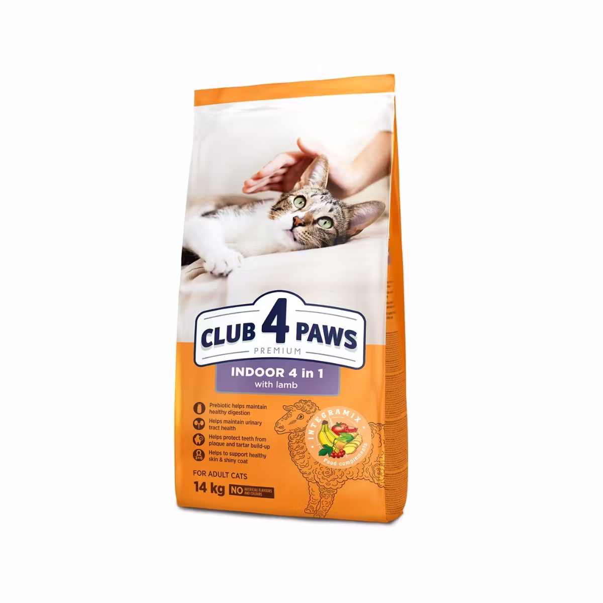 HRANA PISICA CLUB4PAWS ADULT INDOOR 4IN1 MIEL 14KG