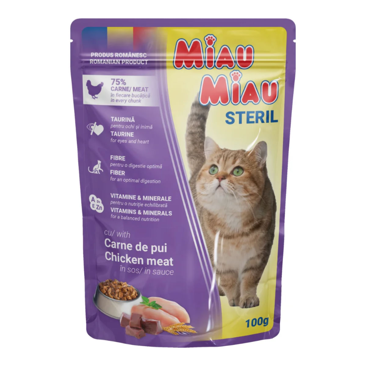 MIAU MIAU STERILISED, PLIC 100G