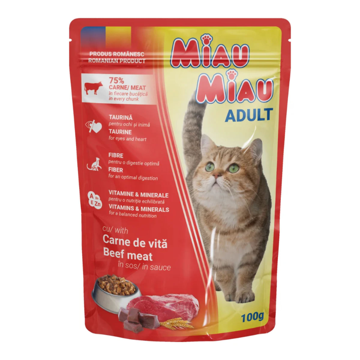MIAU MIAU CU VITA IN SOS, PLIC 100G