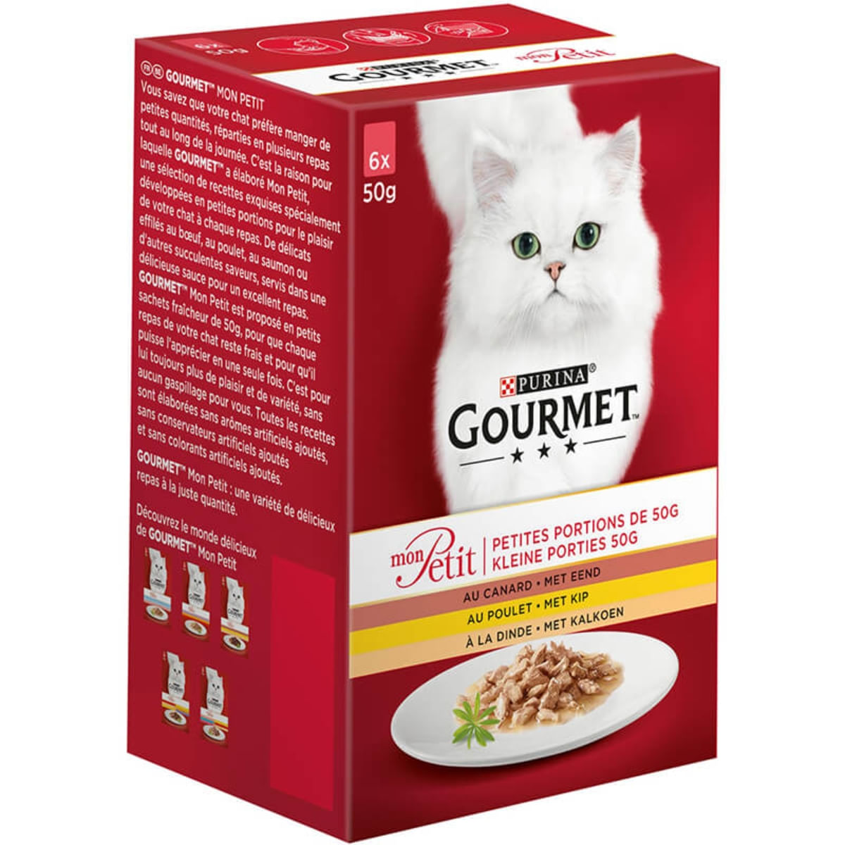 PLIC PISICA PURINA GOURMET MON PETIT INTENSE CURCAN/PUI/RATA 6X50GR