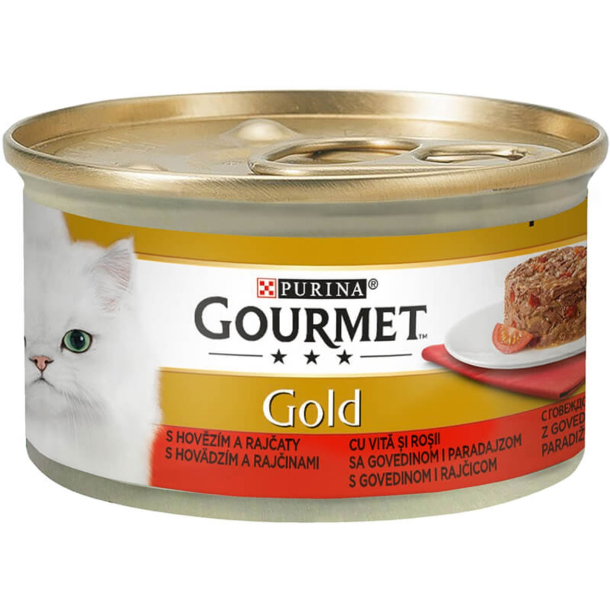 CONSERVA PISICA PURINA GOURMET RETETA RAFINATA VITA SI ROSII 85GR