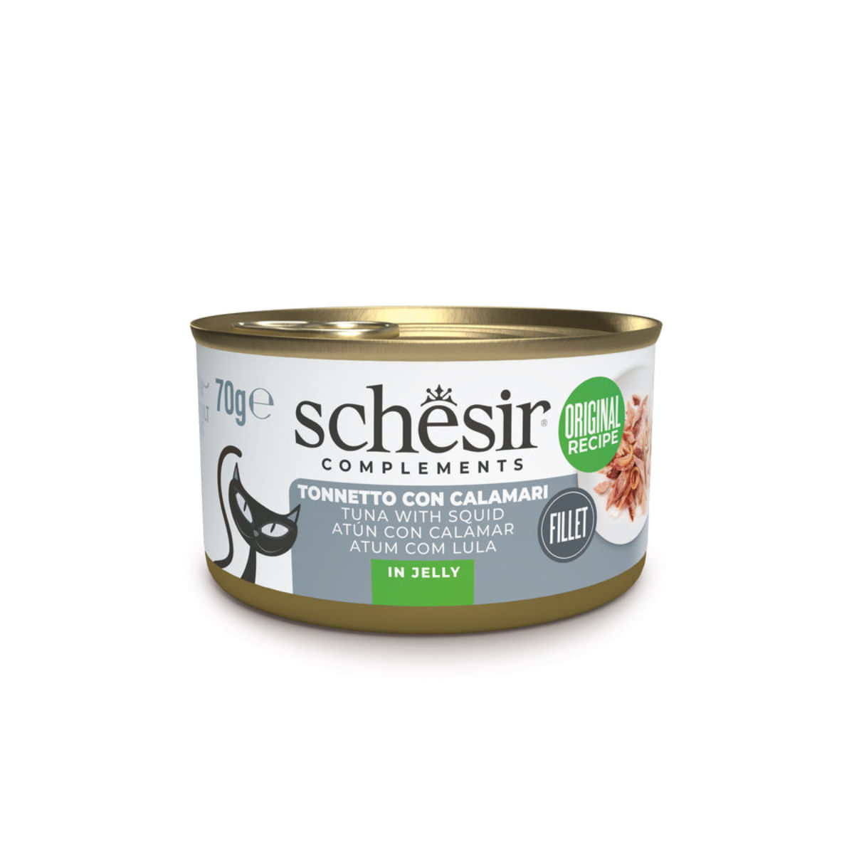 CONSERVA PISICA SCHESIR TON CU CALAMAR IN GELATINA IN JELLY 70GR