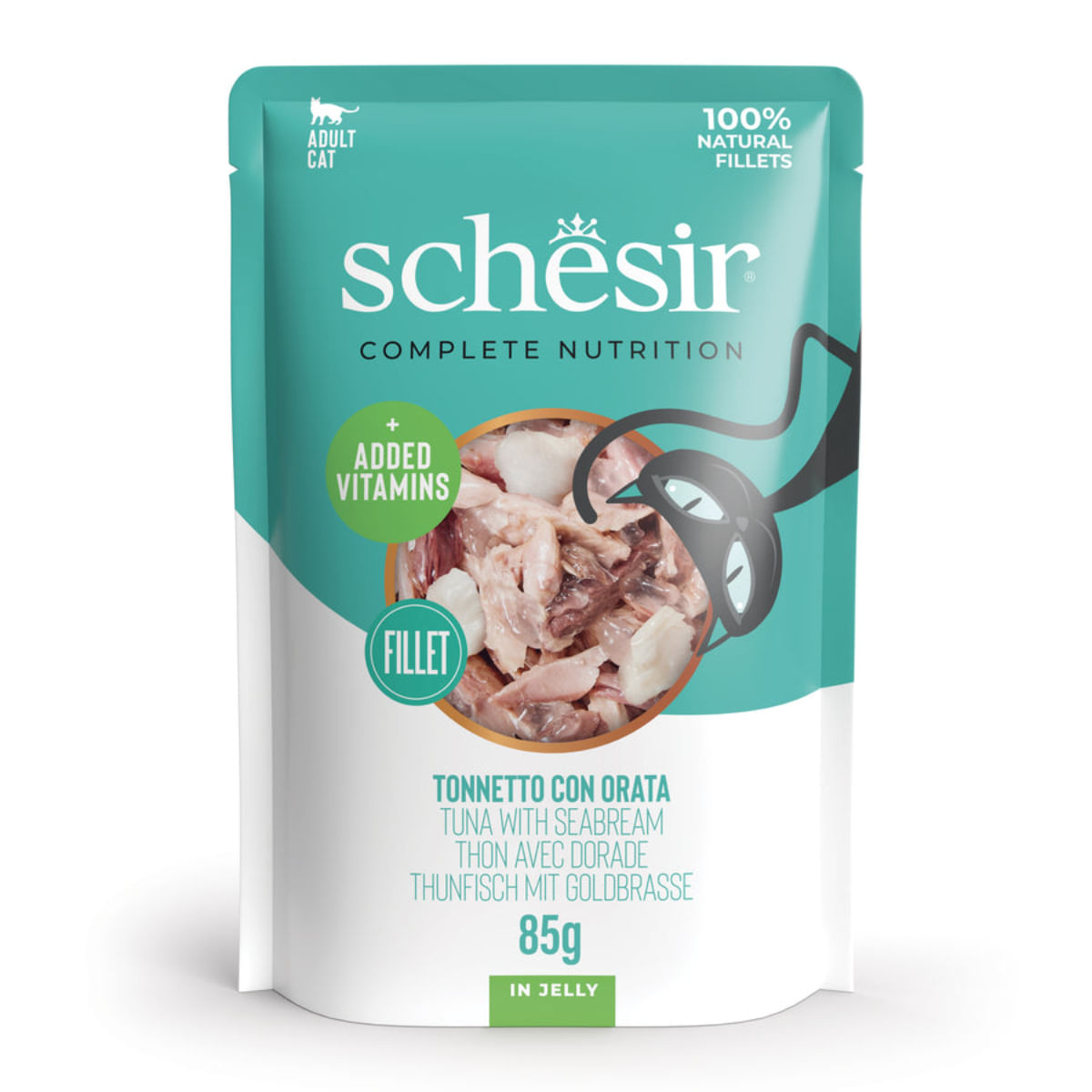 PLIC PISICA SCHESIR TON CU DORADA IN JELLY 85GR