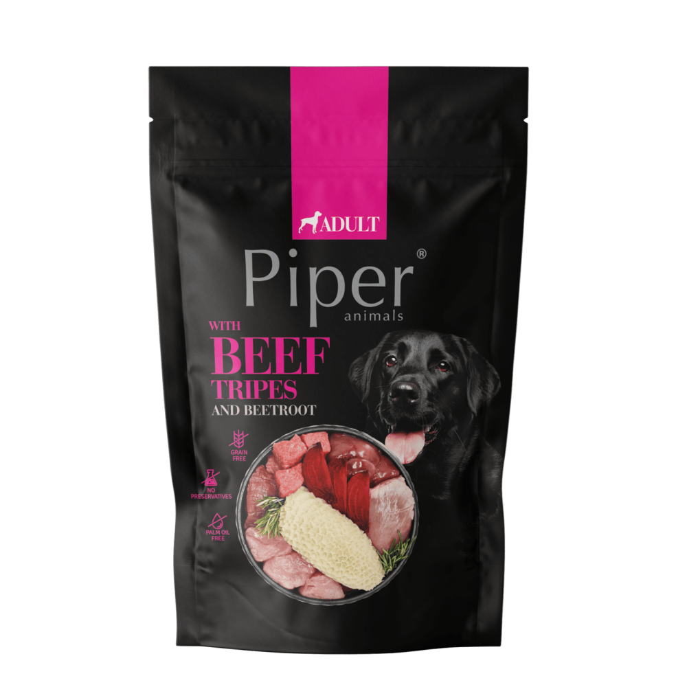 PLIC CAINE PIPER BURTA DE VITA SI SFECLA ROSIE 500GR