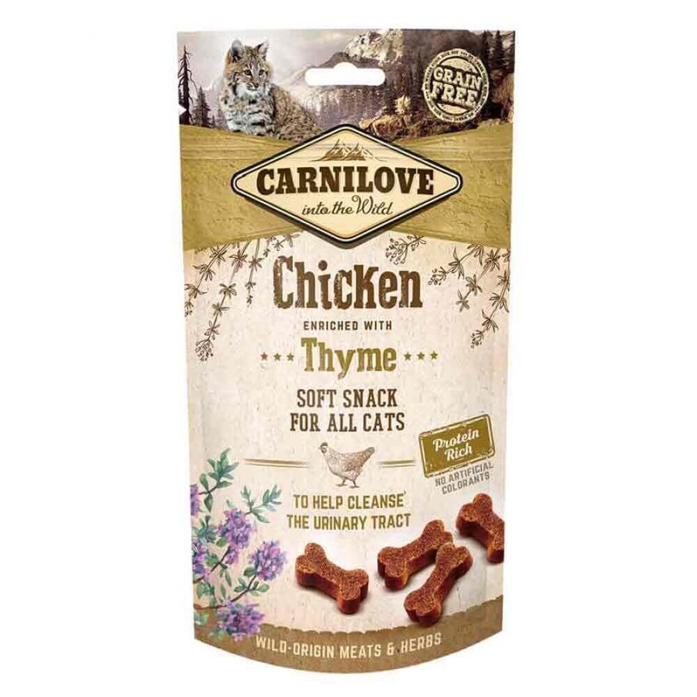CARNILOVE CAT SEMI MOIST SNACK CHICKEN WITH THYME 50 G