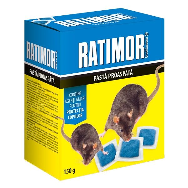 RATIMOR BRODIFACOUM FRESH BAIT 150G (29PPM) - ALBASTRU