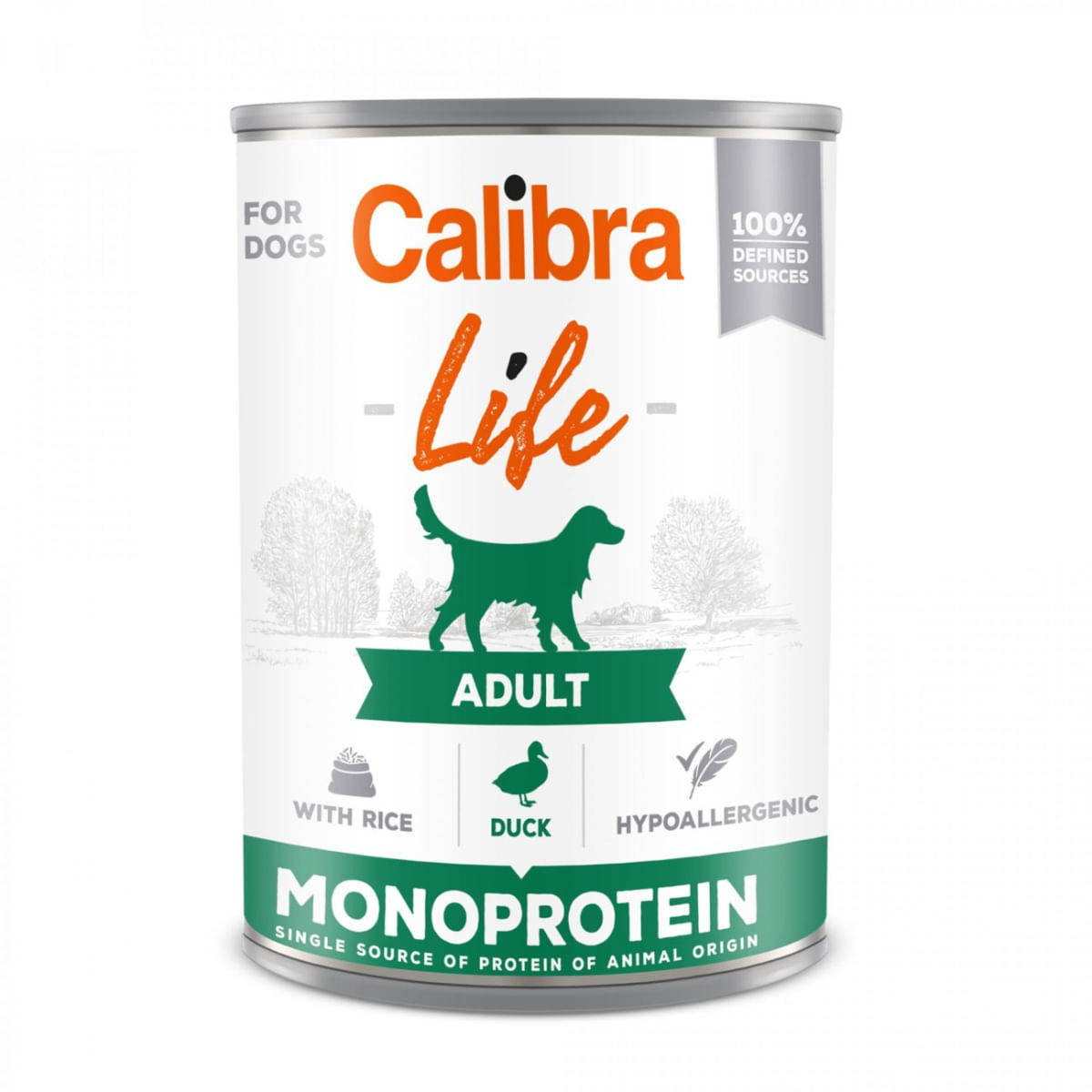 Calibra Dog Life can Adult Duck with rice 400g
